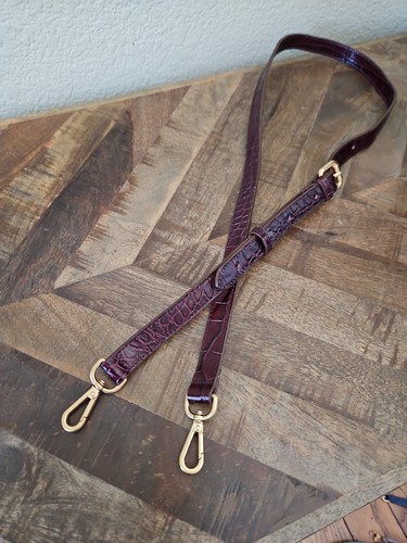Burgundy croc embossed leather - burgundy,